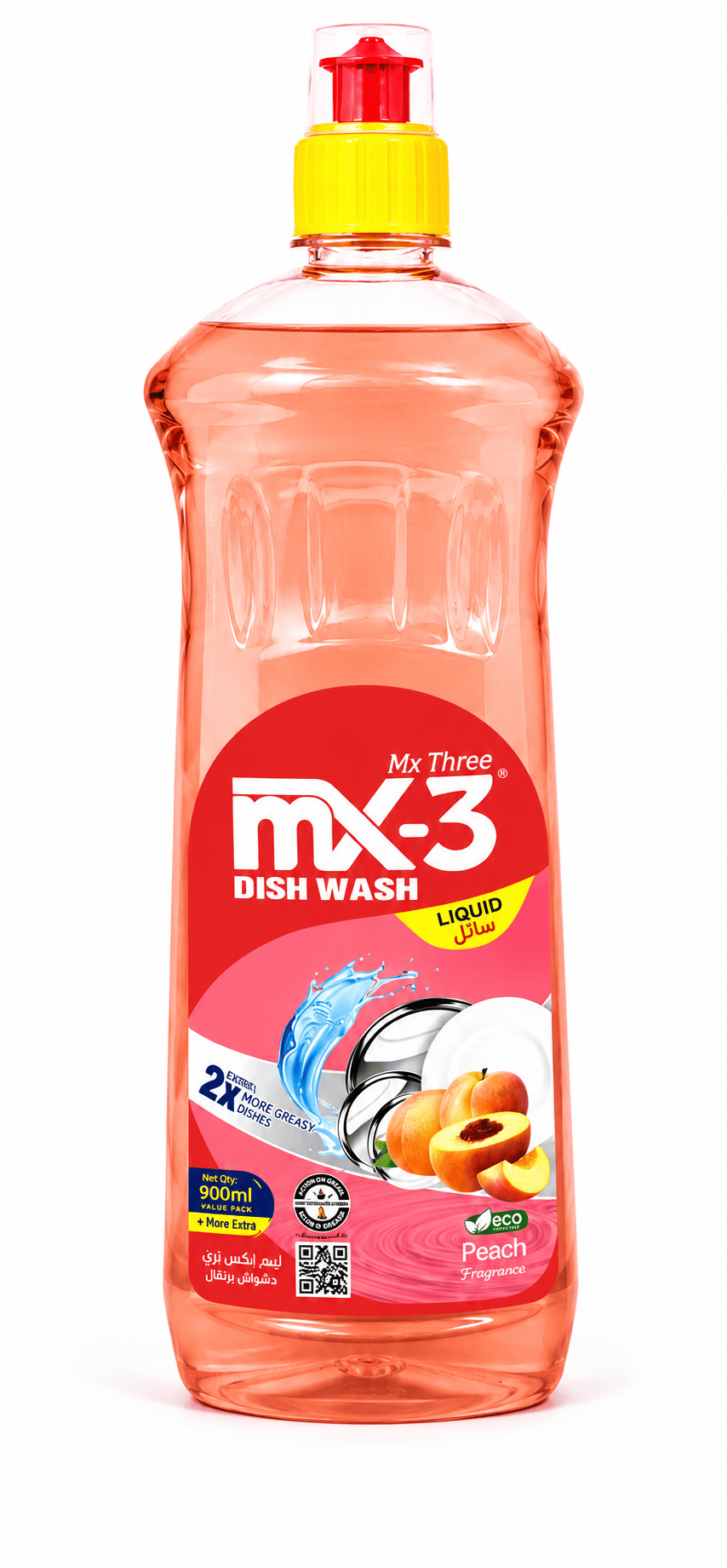 Peach Fragrant Dish Wash Liquid, Peach · 900 ml