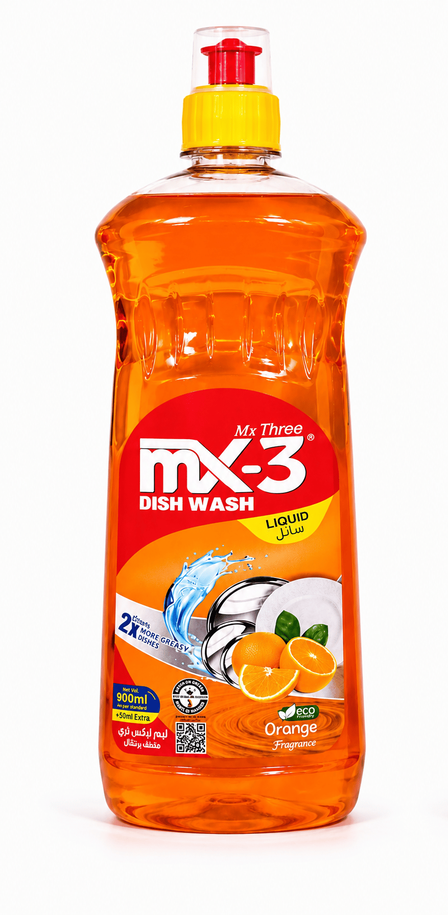 Orange Fragrant Dish Wash Liquid, Orange · Liquid · 900 ml